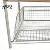 Coffee Capsule Drawer Organizer Maker Storage Rack with Drawer Two Tier Countertop Organizer Wood Kitchen Counter Top And Metal Basket Holder