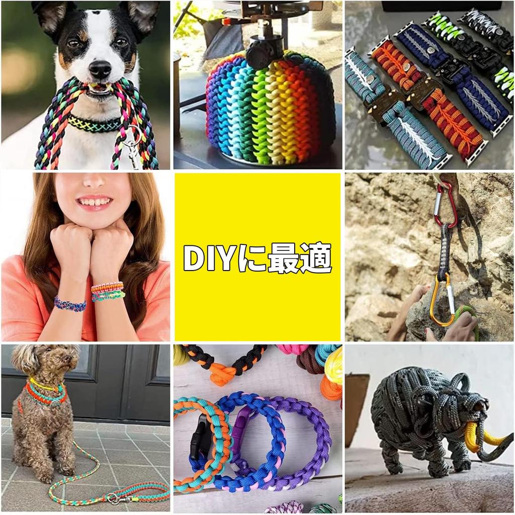 DEVENTORZ Tent Rope for Camping and Outdoor Use, Colorful, Load