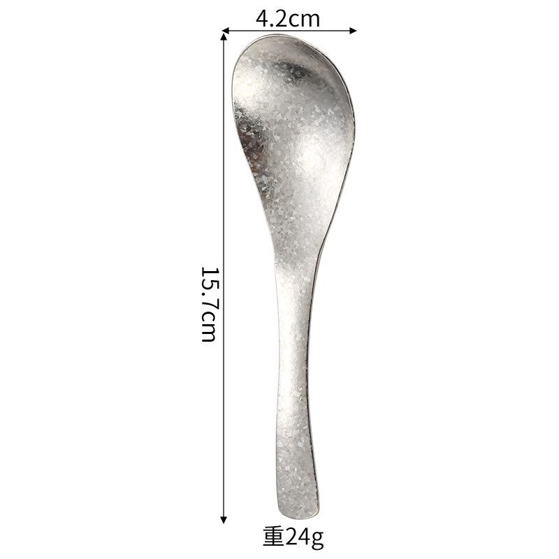 Titanium Soup Spoon for Household Outdoor Ice Flower Spoon