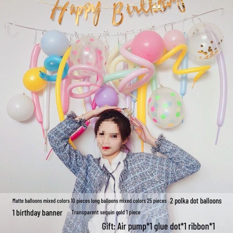 First Birthday Balloon Decoration Set for Kids - Party Background Wall for Boys & Girls