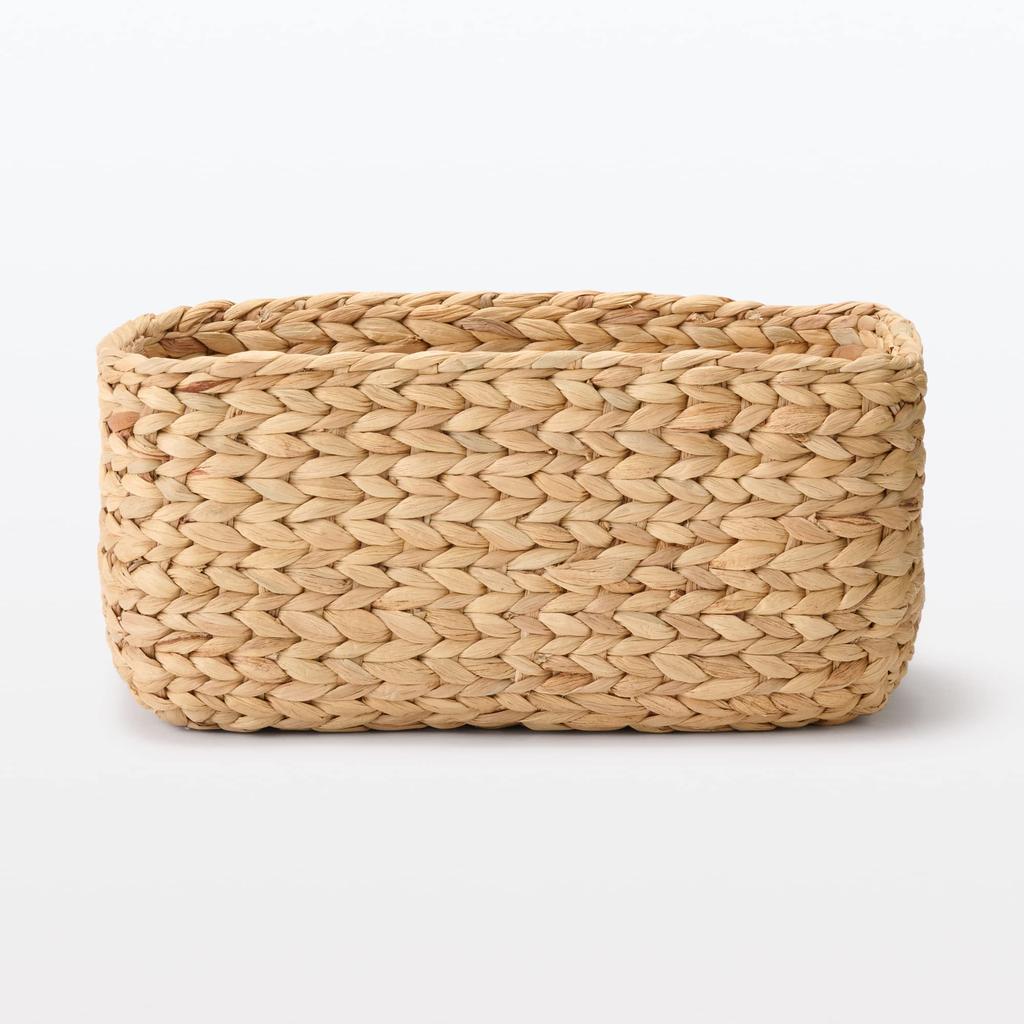 MUJI Rectangular 34cm X 23cm X 16cm Water Item 12361091 Basket, Medium, (W) (D) (H), Hyacinth, No. (Basket)