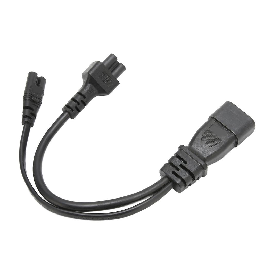 IEC320 C14 Male to C5 C7 Female Power Cord 1 in 2 Out 10A 250V Waterproof Power Extension Adapter Cable for LCD Monitors