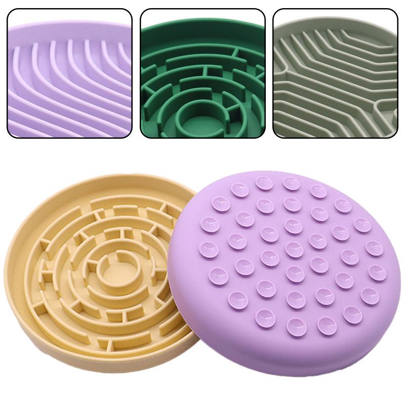 Ciotola per cibo per cani anti-soffocamento per animali domestici Forniture per animali Ciotole per l'alimentazione in silicone Tappetino antiscivolo Piatto per leccare distratto Posate