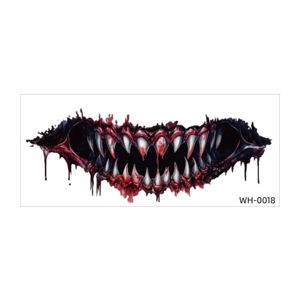 Fake Halloween Tattoo Sticker Scary Bloodiness Temporary Scar Stickers Haunted House