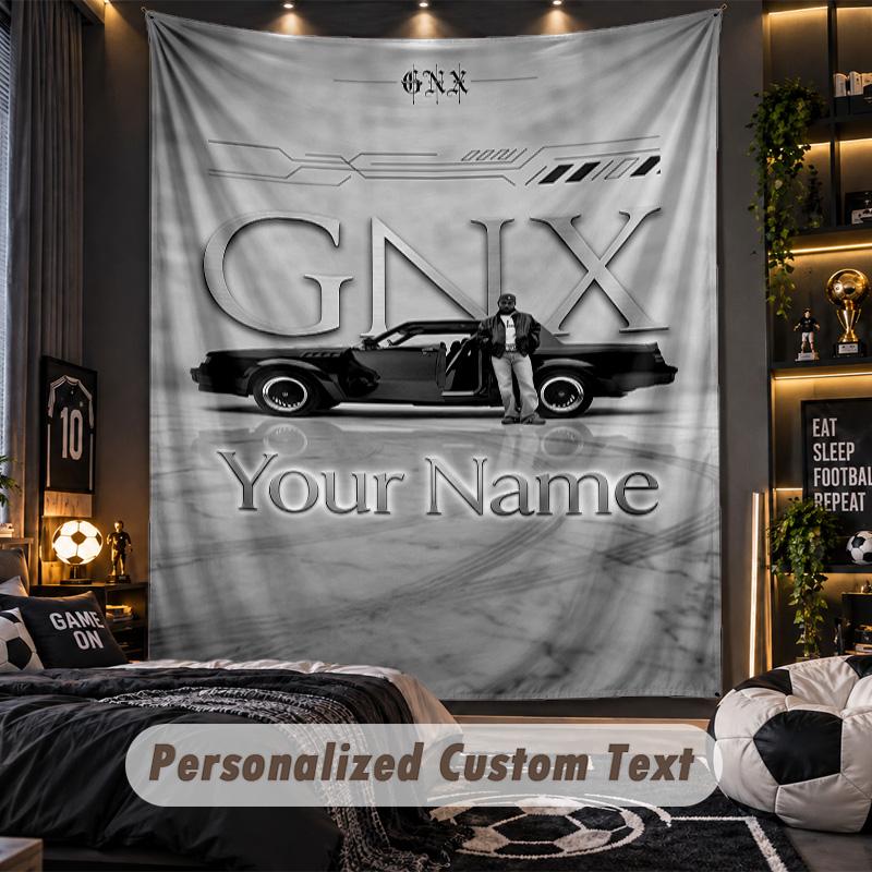 Personalized Wall Tapestry,Kendrick Lamar Custom Printed Name, Fabric Wall Art For Indoor Room Backdrop