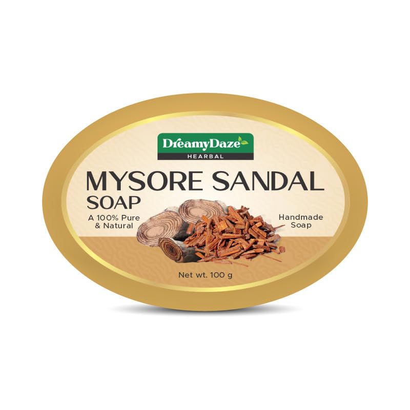 FORAM CREATION Mysore Sandal Herbal Soap with Coconut Oil, Honey & Glycerin - Deep Cleansing, Skin Brightening & Moisturizing Bath Bar with Multani