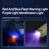 Dual Light Source Keychain Light Type-C Mini Steel Gun Flashlight Rotating Work Light with UV Inspection Light Magnetic Base/cli