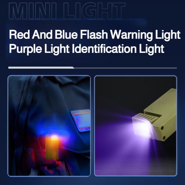 Dual Light Source Keychain Light Type-C Mini Steel Gun Flashlight Rotating Work Light with UV Inspection Light Magnetic Base/cli