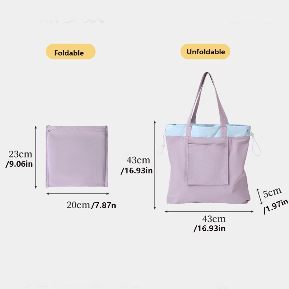 Lightweight Foldable Shopping Bag Reusable Drawstring Handbag Travel Grocery Bag Shopping