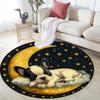 Sleeping Puppy Round Area Rug,Carpet Rug for Living Room Bedroom Sofa Playroom Decor,Non-slip Floor Mat