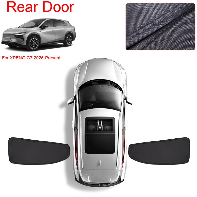 Car Black Window Privacy Sunshade For XPENG G7 2025-Present Auto Anti-UV Heat Insulation Protect Cover Interior Accessory