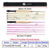 1pc Ultralight Carbon Fiber 8ft 4WT Fast Action Fly Fishing Rod with Cork Handle 6 Sections Portable Fly Rod Catching Trout Bass