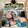 1 Stück Werner Comic-Druck Flanelldecke, Hohe Qualität, Bequem für alle Jahreszeiten, Heimdekoration, Wärme und Komfort, Perfekt für Weihnachtsgeschenke245