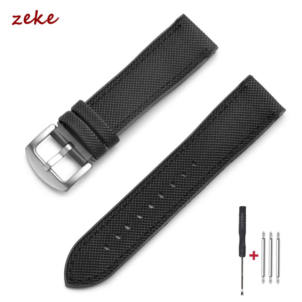 20mm Nylon Silikon Uhrenarmband für Omega für IWC Uhren Herren Sport Genähtes Uhrenband 18/21/22mm Weiches Ersatz-Uhrenband
