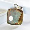 28 ct Natural Multicolor Square Cushion Pendant 925 Sterling Silver Gemstone Jewelry Gift