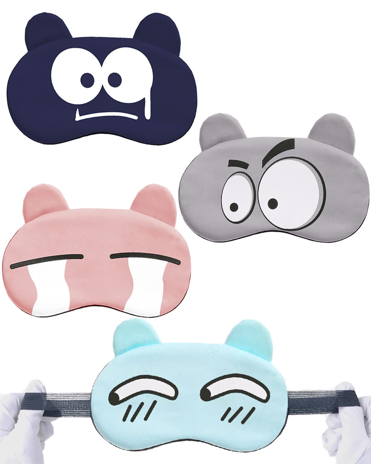 

YFFSFDC Sleeping Eye Sleeping Light Perfect for Power and Travel Colors Mask, Blindfold, Aid, Blocking, Lightweight, Breathable, Naps, Napping, [4