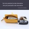 New Outdoor Dog Poop Bag Holder Durable Eco-friendly Pull-out PU Leather Pouch Metal Clip Smooth Pet Waste Disposal
