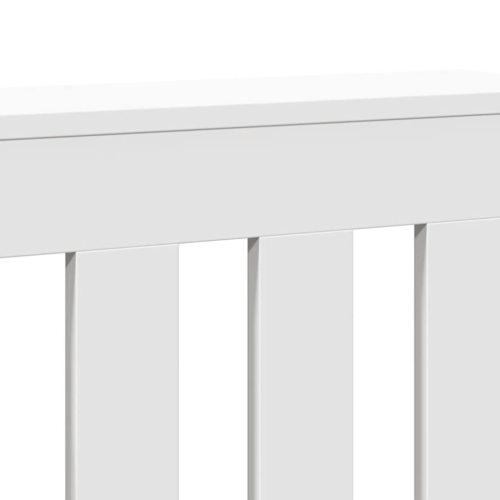 White Radiator Cover 149 x 20 x 82 cm Wood Based Material