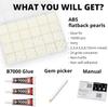 24-Grid Mixed Color AB Flat-Bottom Resin Rhinestones Set for DIY Jewelry and Stickers