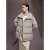 Bingjie Women's Lapel Belted Mid-Length Down Jacket J5400JN50