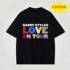 Harry Styles Love On Tour Summer Unisexs Cotton Short Sleeved Y2k Hip Hop Rock Rap Band Street Casual Comfortable Round Neck Top