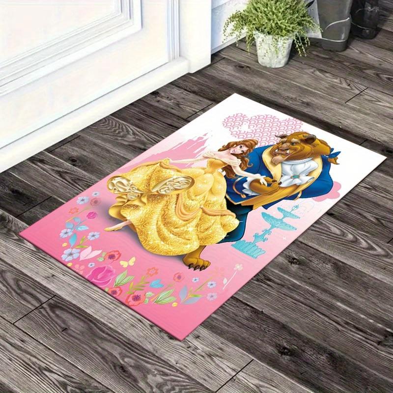 

1pc Beauty and The Beast Pattern Area Rug Soft Flannel Floor Mat for Living Room, Office, Bedroom, Outdoor and Camping, Sofa Coffee Table Fl 60cm by 90cm