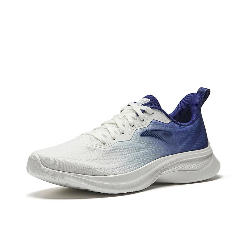 Anta Urban Commuting Sports Casual Running Training Non-Slip Wear-Resistant Running Shoes Men Sneakers Ivory-White Signal-Blue 912535512-2