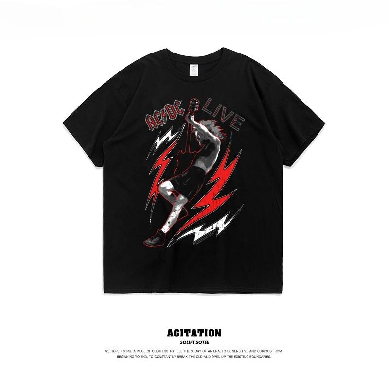 Print T-shirt Fashion Trend Comfortable Loose Casual 100% Cotton Round Neck Short Sleeve T-shirt