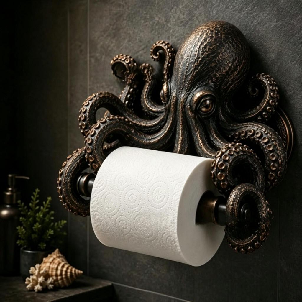 Resin Novelty Toilet Paper Roll Holder Home Wall Decor Creative Funny