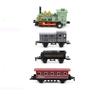 Autospielzeug 4 Stück Simulation Retro Dampflokomotive Legierung Maßstabsgetreues Modell Trägheits-Rückzieher Lernspielzeug für Kinder
