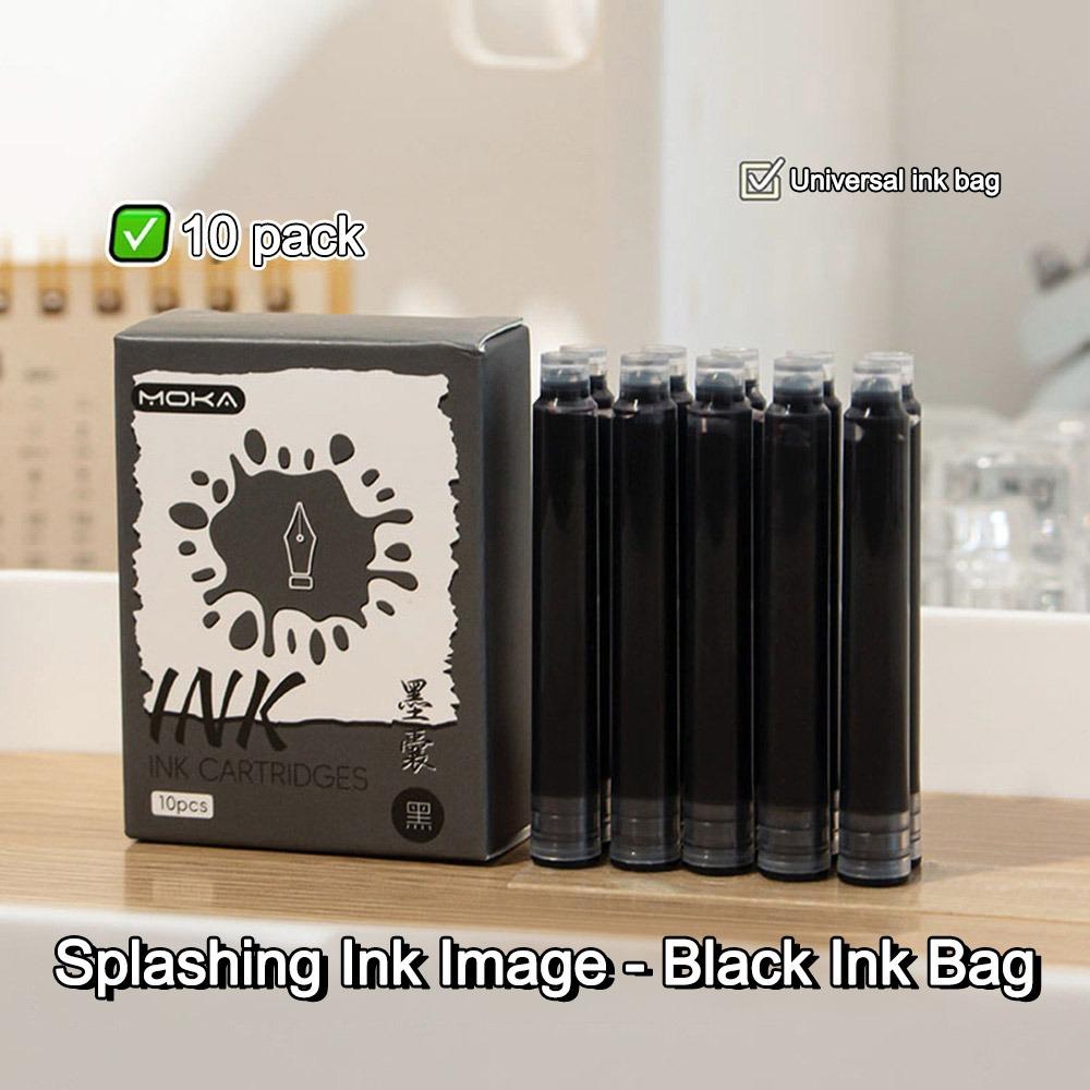 

4Pcs EF Tip Refillable Fountain Pen Replacable Ink Fountain Pens Office School Black Ink