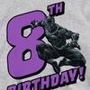 Black Panther Childrens/Kids Heather Pull Over 8th Birthday Hoodie