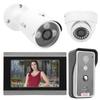 Wired Wifi Video Doorphone 7in Monitor Night Vision Intercom APP Remote with 2 AHD Cameras for Tuya