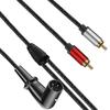 3Pin Male To 2RCA Male Splitter 3Pin To 2RCA Stereo Patching Sound Cable Interconnect Duplicator Cable Adapter