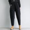 Add Velvet Warm Autumn Winter Literary Solid Corduroy High-waist Harem Retro Women Casual Pants Loose