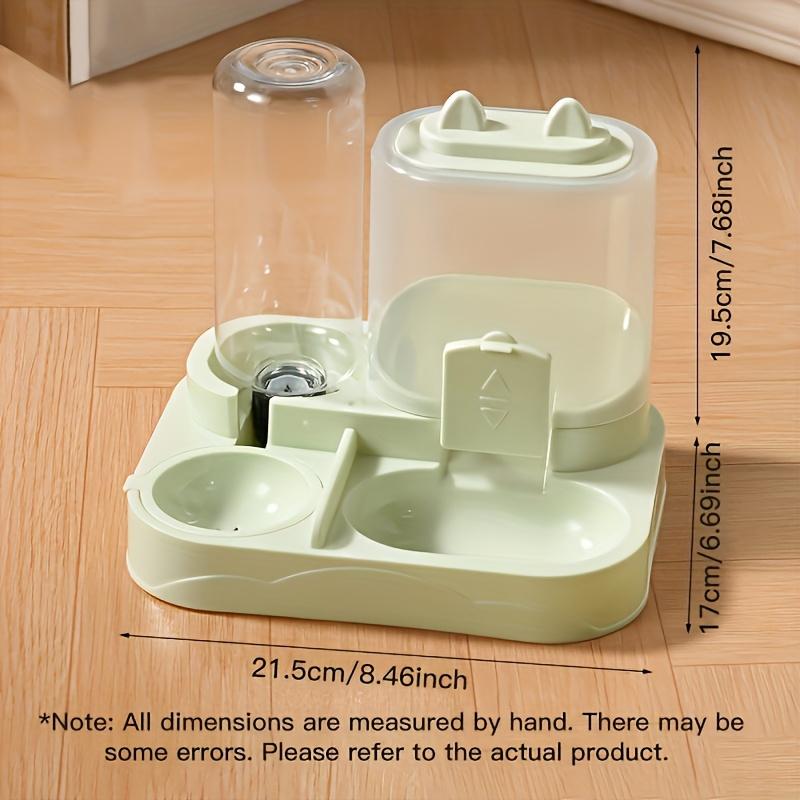 

Automatic Pet Feeder For Cats And Dogs Stainless Steel Double Bowls Food Water Dispenser 2 In 1 Design Non Clean Durable Suppli світло-зелений колір