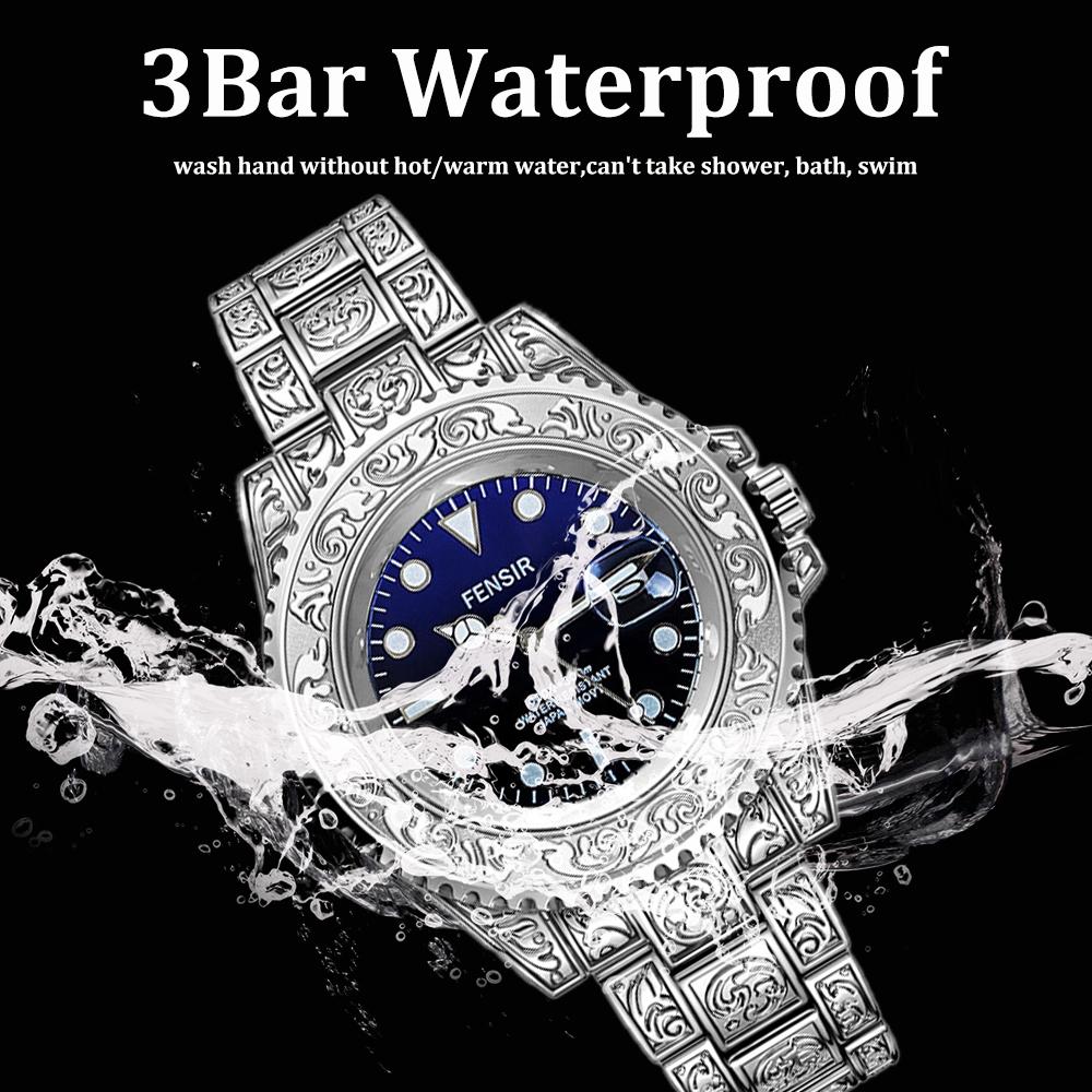 Casual and Fashionable Men Watch Retro Carved Business Quartz Watches Light Luxury Clocks Gifts Watches for Man