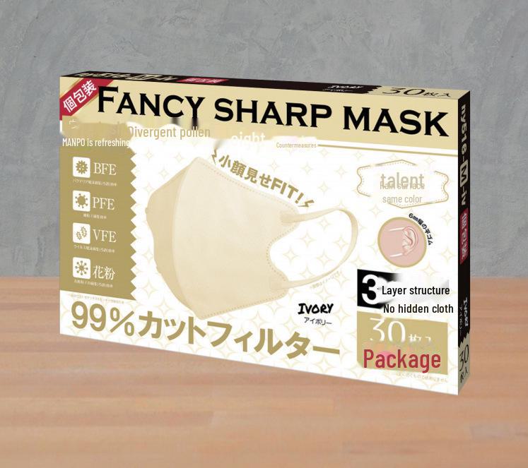 3D Stereo Sun Protection Mask: Thin, Colorful, Breathable, Ear-Proof, Full Japanese Packaging