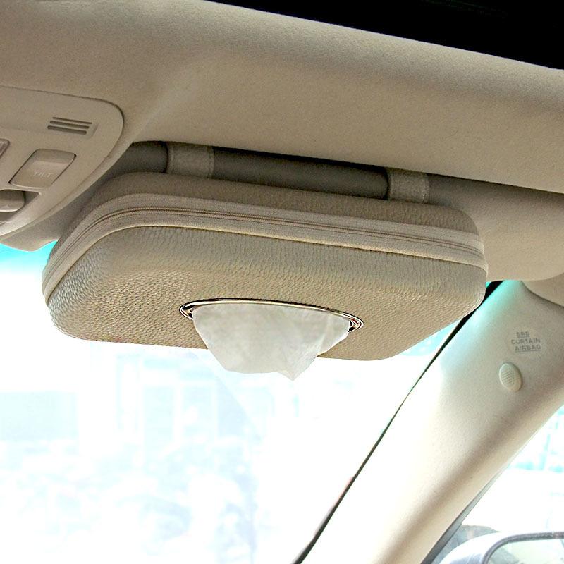 Car Tissue Box, Sunshade Seat Backrest Suspension Tissue Box, Car Armrest Box, Tissue Storage Box, Car Storage And Organization