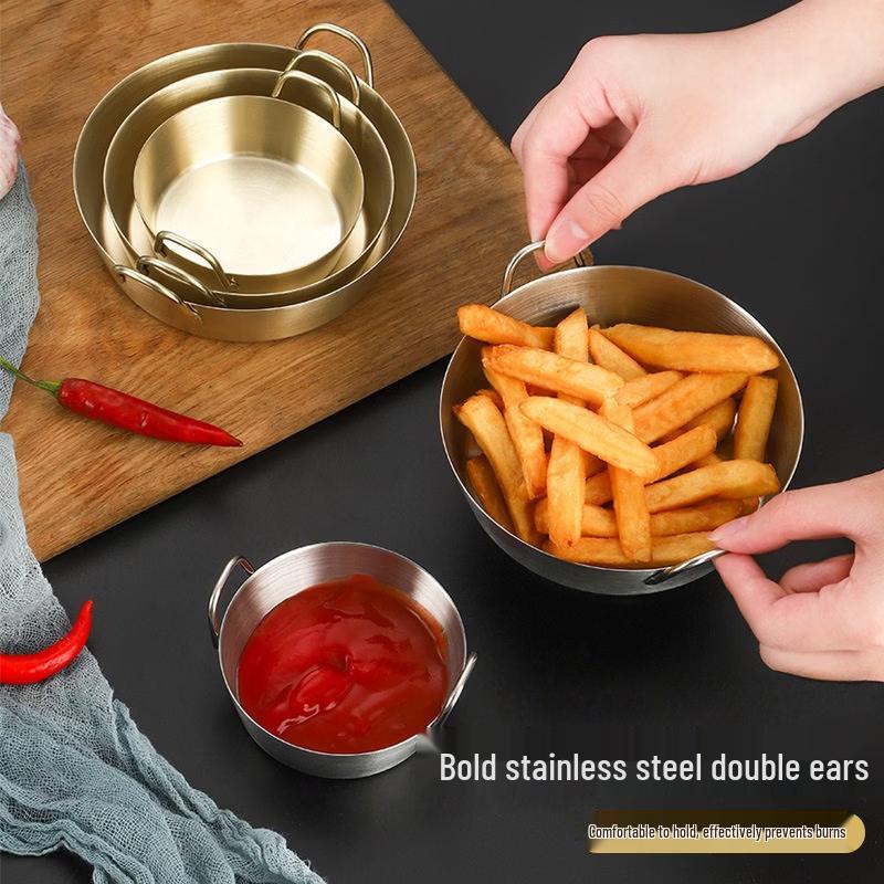 Doppelhenkel-Gewürzschale aus Edelstahl