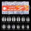 Ultra-Short Trapezoid Almond Nail Tips - Dual-Use, Full & Half Cover, Ultra-Thin, Seamless Design