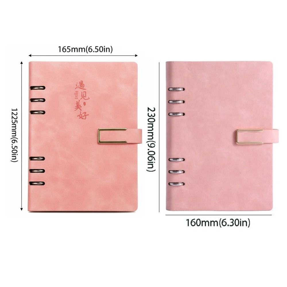 200 Pages Loose Leaf Notebook 100 Sheets Retro Notebook Journal PU Hardcover Notebook  Student