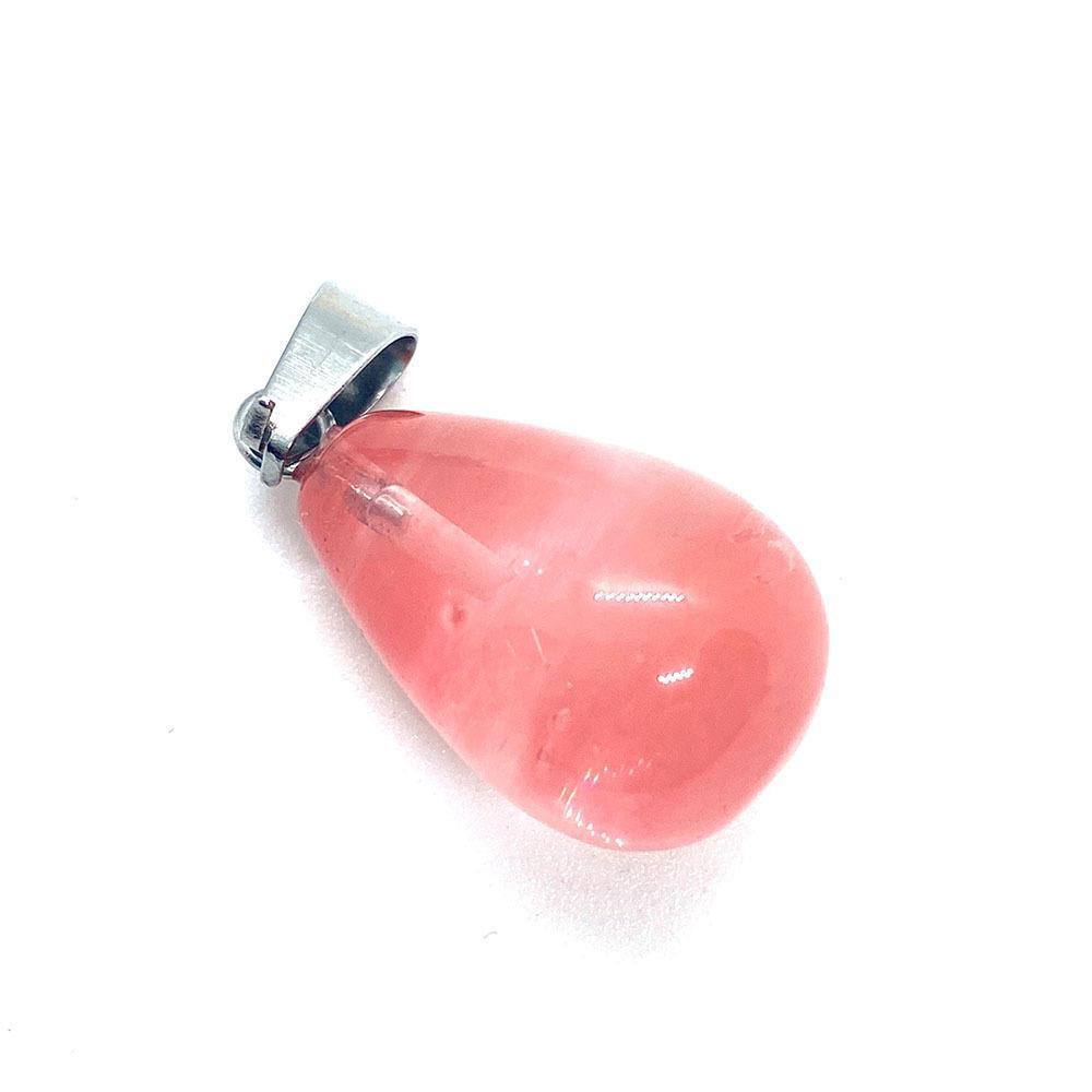 Natural Crystal Women's Pendant Teardrop Half GEM PENDANT Tiger Eye Agate Lapis Lazuli Pear Necklace Pendant
