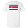 Costa Rica Latin American Flag Basic Cotton T-Shirt - White
