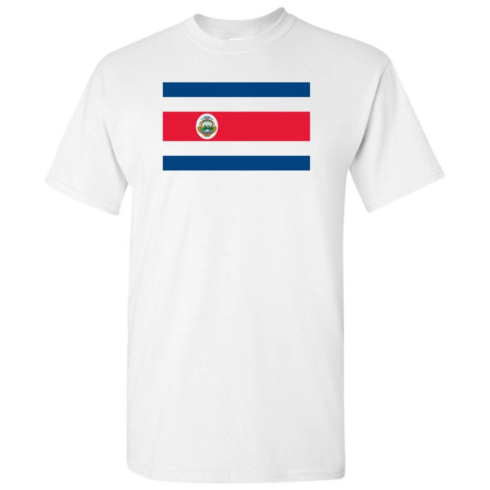 Costa Rica Latin American Flag Basic Cotton T-Shirt - White M