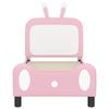 Kids Bed Frame with Headboard Pink 70 X 140 Cm PU