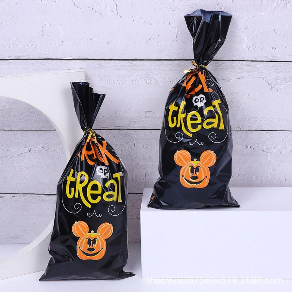 

50pcs/Pack Universal Candy Pumpkin Bag Trick or Treat Gift Packaging Bag Halloween
