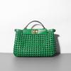 PU Leather Bag New Knitting Designer Handbag Women Casual Tote Fashion Shoulder Bags Dating Crossbody Bag Lady Handbags Daily Shopping Bag