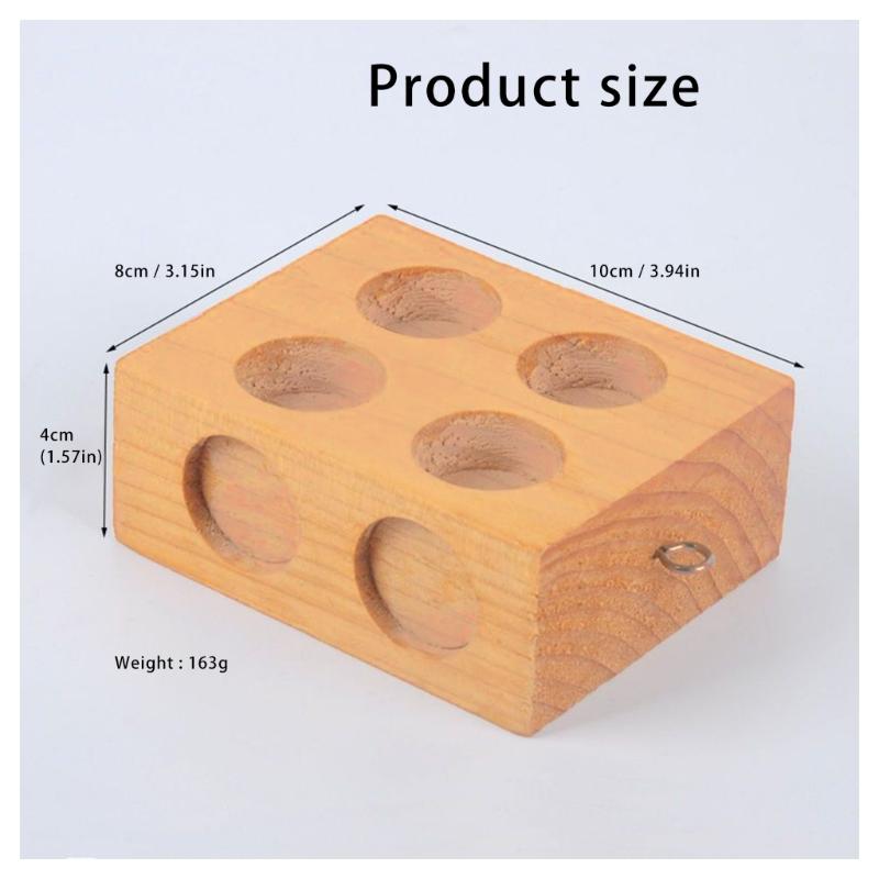 Double Hole Wood Block 6 Holes Friction Block Physical Mechanics Demonstration Teaching Equipment School Supplies