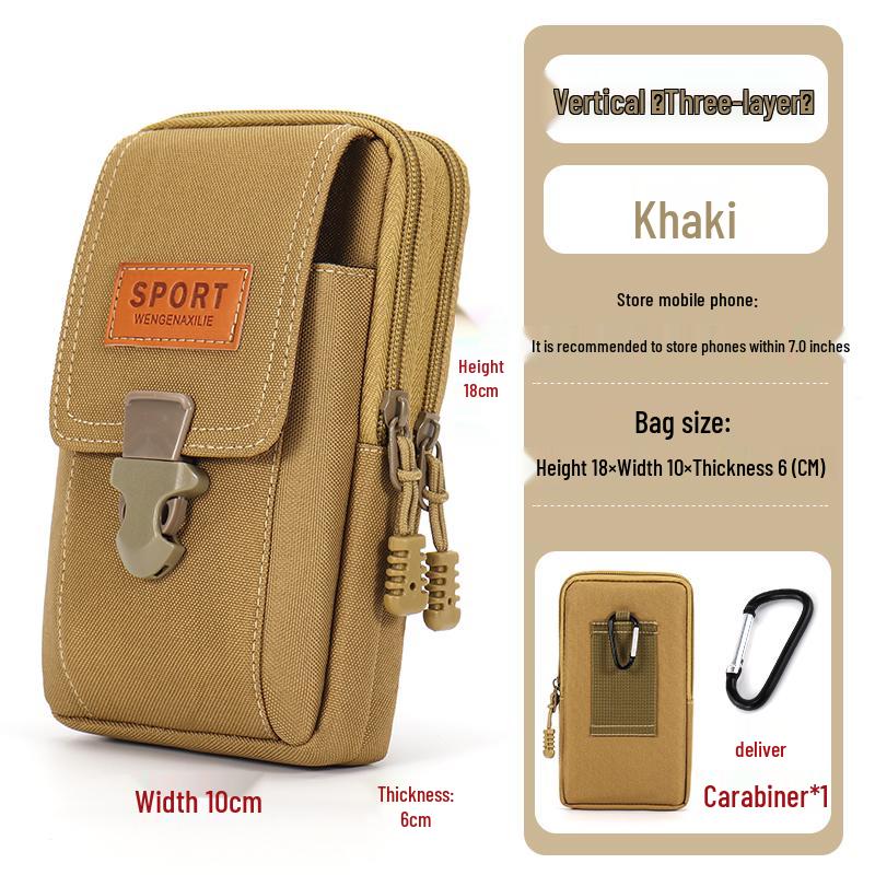 Men's Trendy Multifunctional Leather Phone Belt-Loop Pouch: Waist Bag and Tool Holder for Construction Site Work